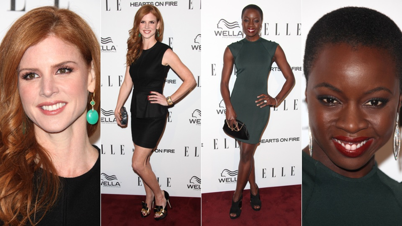 Illustration for article titled Flirty Frocks and Hideous Hose at the Elle Women in Television Celebration